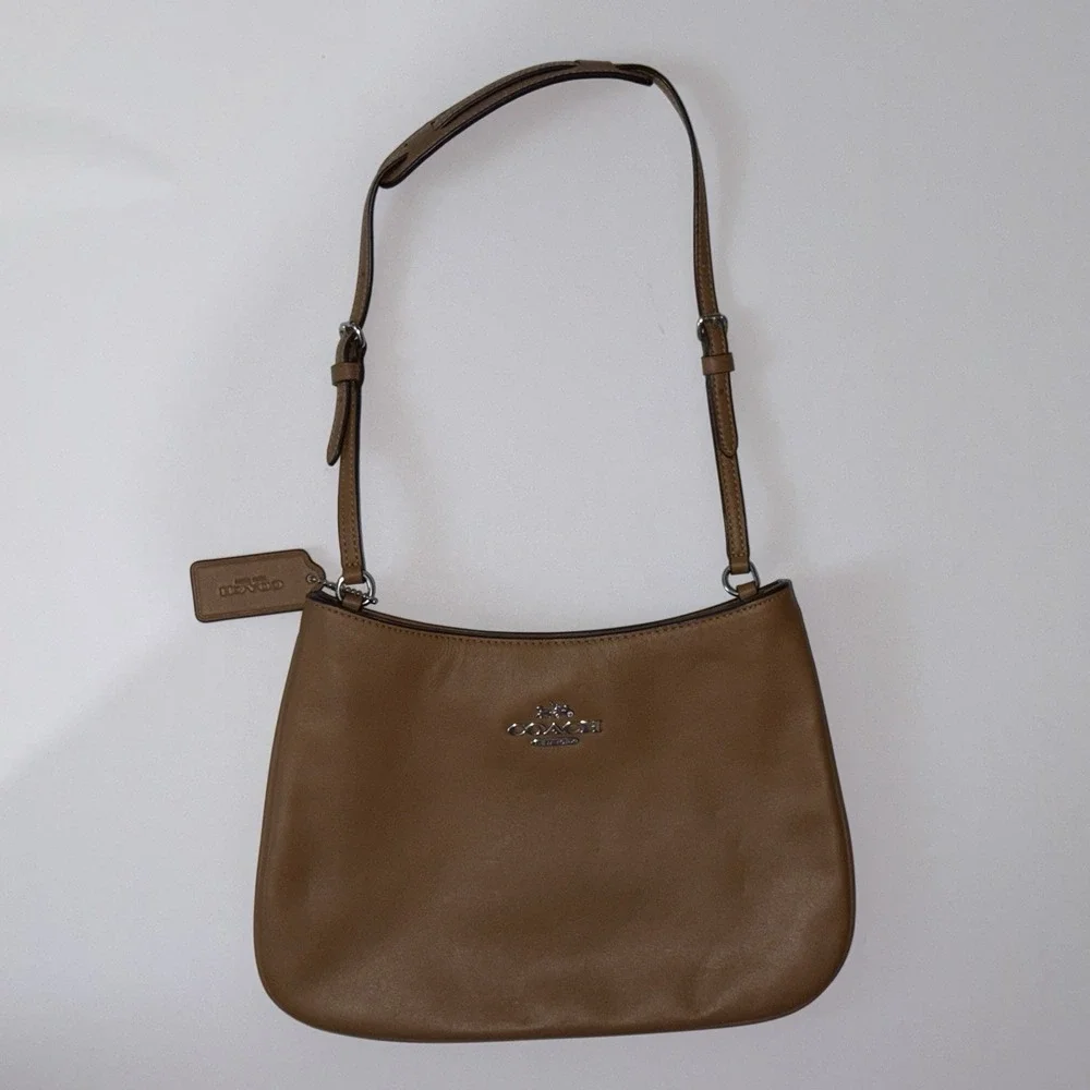Coach Caramel Brown Leather Hobo Satchel Shoulder Bag Small